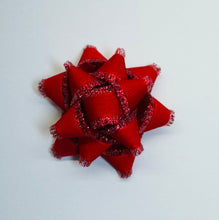 Load image into Gallery viewer, Holly Bow - Red Tinsel