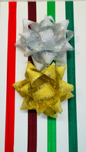 Load image into Gallery viewer, Holly Bow - Silver Tinsel

